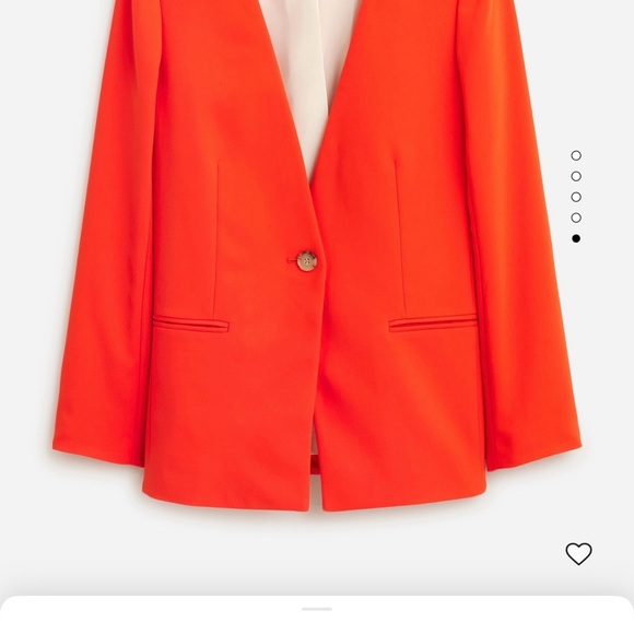 J Crew NWT Alfie collarless jacket in city crepe - Picture 5 of 5